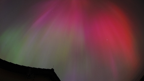 11 maja 2024 - Zorza polarna nad Kruszwicą. Fot. Piotr Majewski