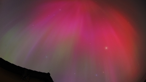 11 maja 2024 - Zorza polarna nad Kruszwicą. Fot. Piotr Majewski