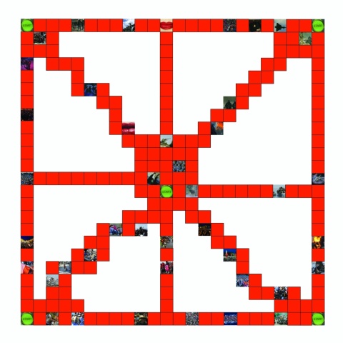 O grach planszowych w sztuce. Rozproszone strategie w Wozowni