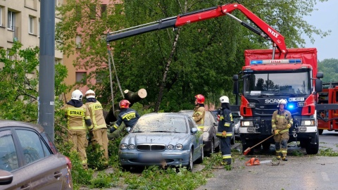 W Warszawie po burzy podtopione ulice i połamane drzewa strażacy wciąż otrzymują zgłoszenia