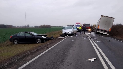 Wypadek na drodze krajowej nr 5 między Włókami a Kusowem