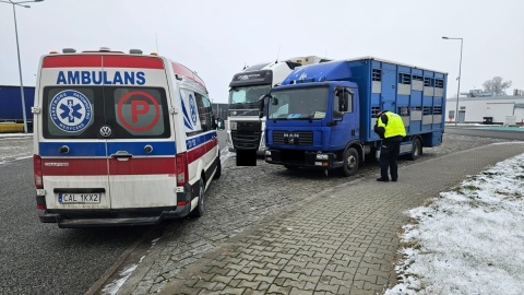 Kierowca ciężarówki dostał na postoju zawału serca. Na szczęście w pobliżu byli policjanci