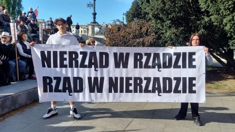 Protest przeciwko masowej imigracji odbył się na ul. Mostowej w Bydgoszczy/fot: Tatiana Adonis