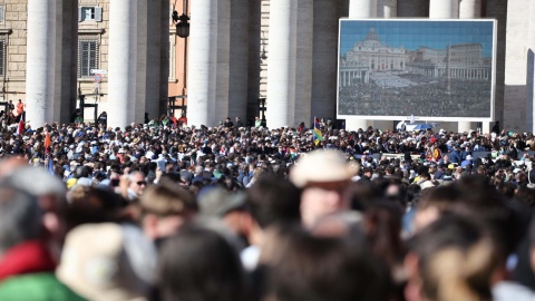 Msza św. pogrzebowa Papieża Franciszka/fot. PAP/EPA/MASSIMO PERCOSSI
