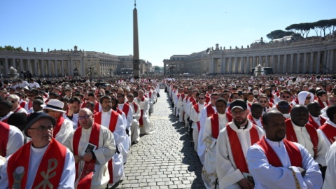 Msza św. pogrzebowa Papieża Franciszka/fot. PAP/EPA/MASSIMO PERCOSSI
