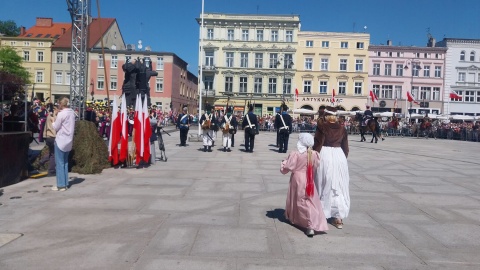 Uroczystość z okazji Święta 3 Maja na bydgoskim Starym Rynku/fot. Jolanta Fischer