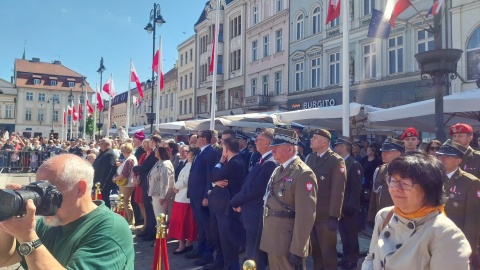 Uroczystość z okazji Święta 3 Maja na bydgoskim Starym Rynku/fot. Jolanta Fischer