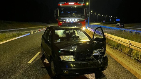 Do zdarzenia doszło tuż przy węźle na ul. Południowej. / Fot. KM PSP w Grudziądzu