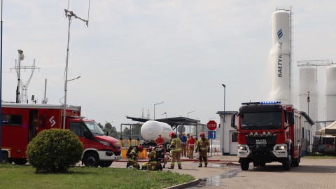 Bydgoscy strażacy ćwiczyli na terenie jednej z firm/fot: Tatiana Adonis