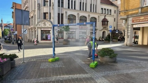 Kurtyna wodna na ul. Gdańskiej/fot. Urząd Miasta Bydgoszczy