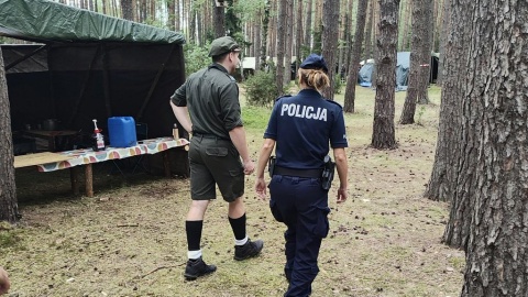 Kontrola na obozie 10. Bydgoskiej Drużyny Harcerzy „Zjawa”/fot. materiały policji