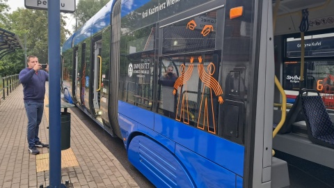 Tak wyglądała prezentacja specjalnego tramwaju UKW. / Fot. Damian Klich