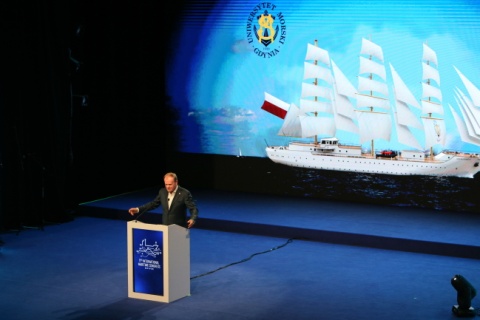 „Będziemy budowali statki”. Premier w Szczecinie zapowiedział program „Polskie morze”